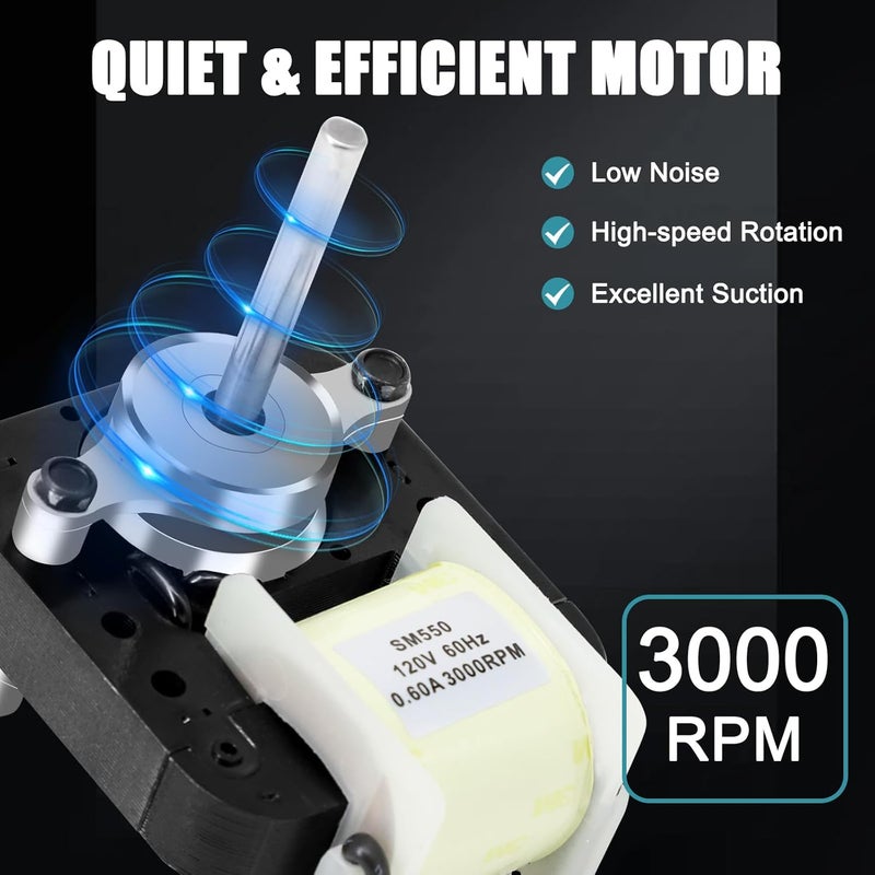 Criditpid Universal Bathroom Vent Fan Motor, SM550 Electric Motor Kit for Nutone Broan Bathroom Exhaust Fan Replace C01575, 65100, EM550, EM750, VFM100, E498-1, 82423K, K111, C65878, 50CFM, 2-Pack - Image 5